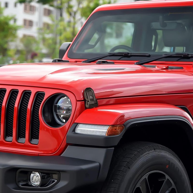 BulingVV Wrangler Factory Locking Hood Latches with Keys Compatible with Jeep Wrangler JL JLU 2018-2025 & Jeep Gladiator JT 2020-2025 (Matte Black) - Image 5